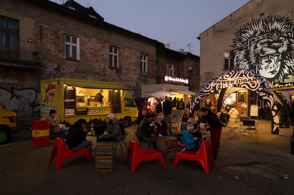 Pouliční jídlo v Krakově Kazimierz