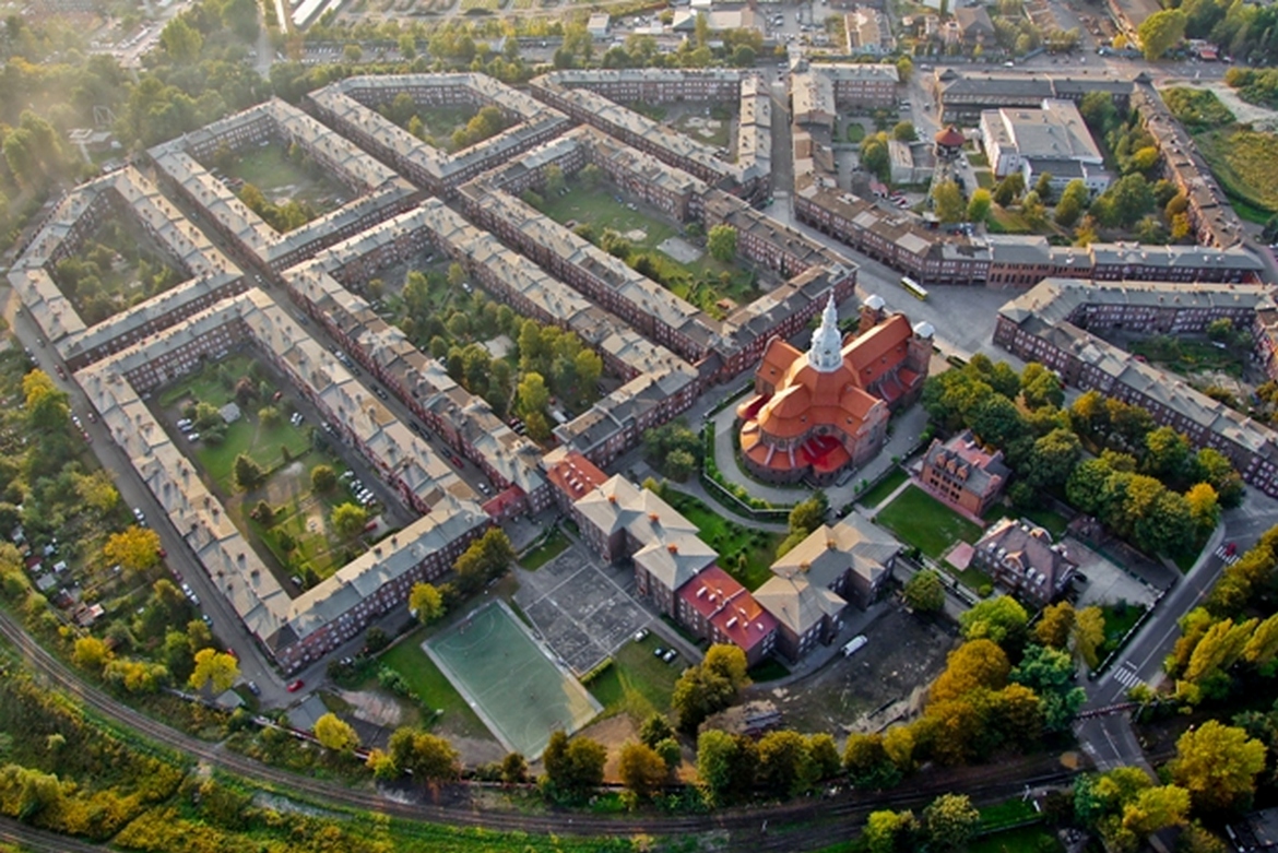 Panorama Nikiszowca w Katowicach