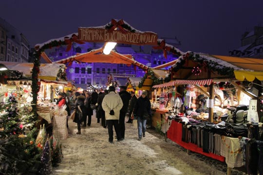 Vánoční trhy v Krakově začínají v poslední listopadový víkend